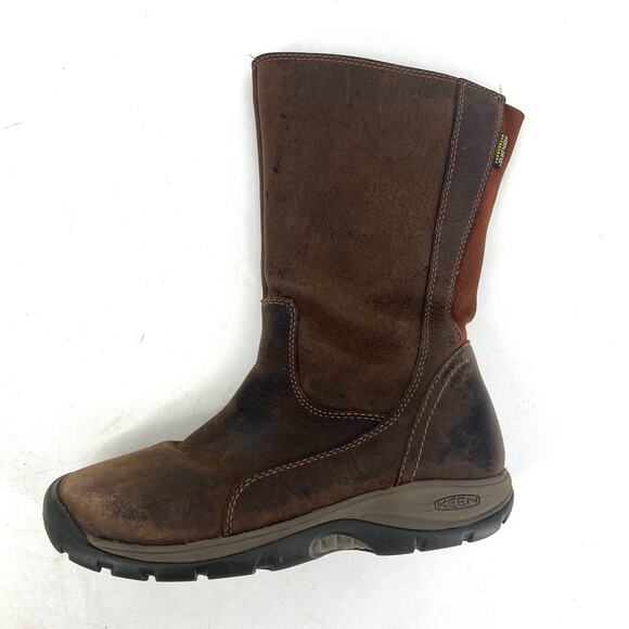 Keen Women's Brown Leather Presidio II Waterproof Mid Calf Boots EU37/US6.5 - Picture 1 of 7